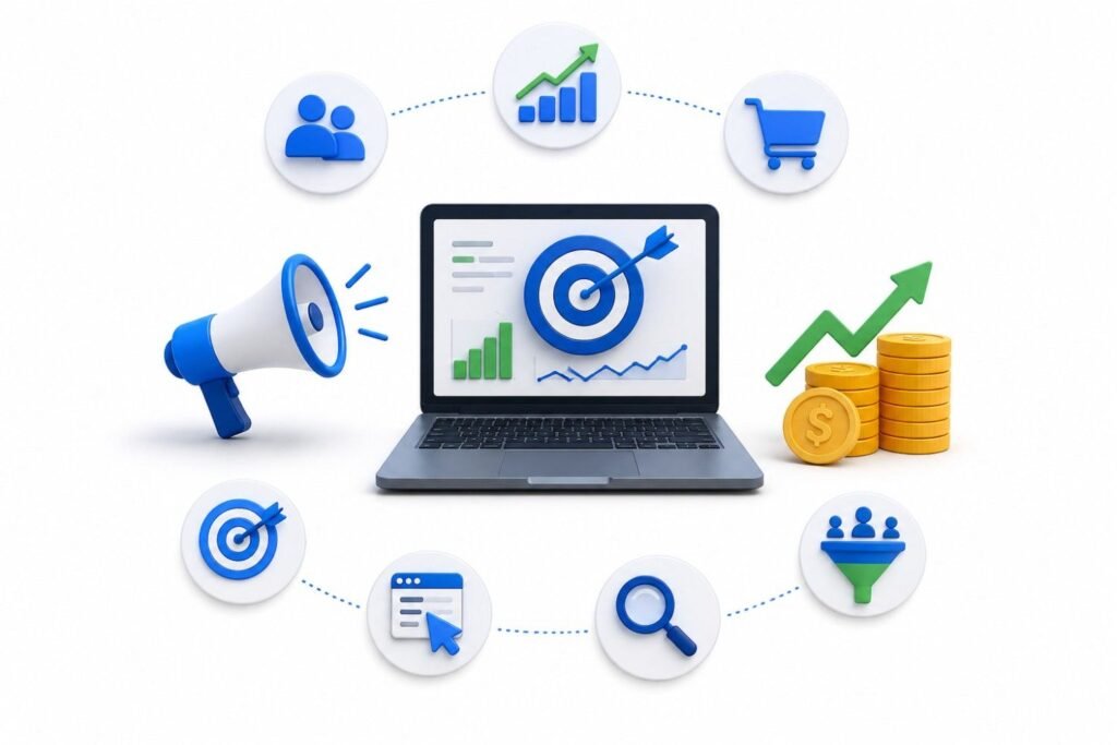 Performance Marketing vs Brand Marketing:Performance marketing is a way to get results. You spend money. You get something back that you can measure, like when someone clicks on something gives you their information makes a purchase or installs an app. This is what happens with Google Ads, Meta Ads and other affiliate networks.